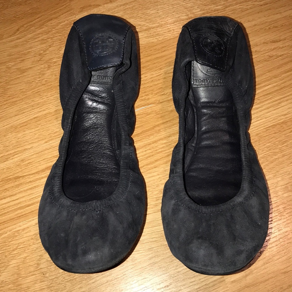 Tory Burch Eddie Suede Leather Flat